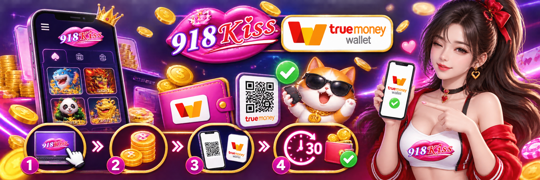 ขั้นตอน 918kiss ฝากถอนออโต้